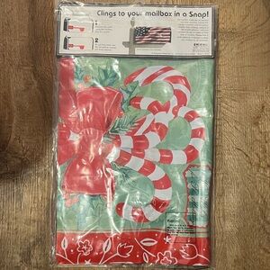 Festive Candy Cane Mailbox Cover - Red and Green